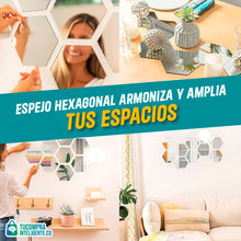 Espejo Hexagonal / Decora Tus Espacios ( 12 Piezas )